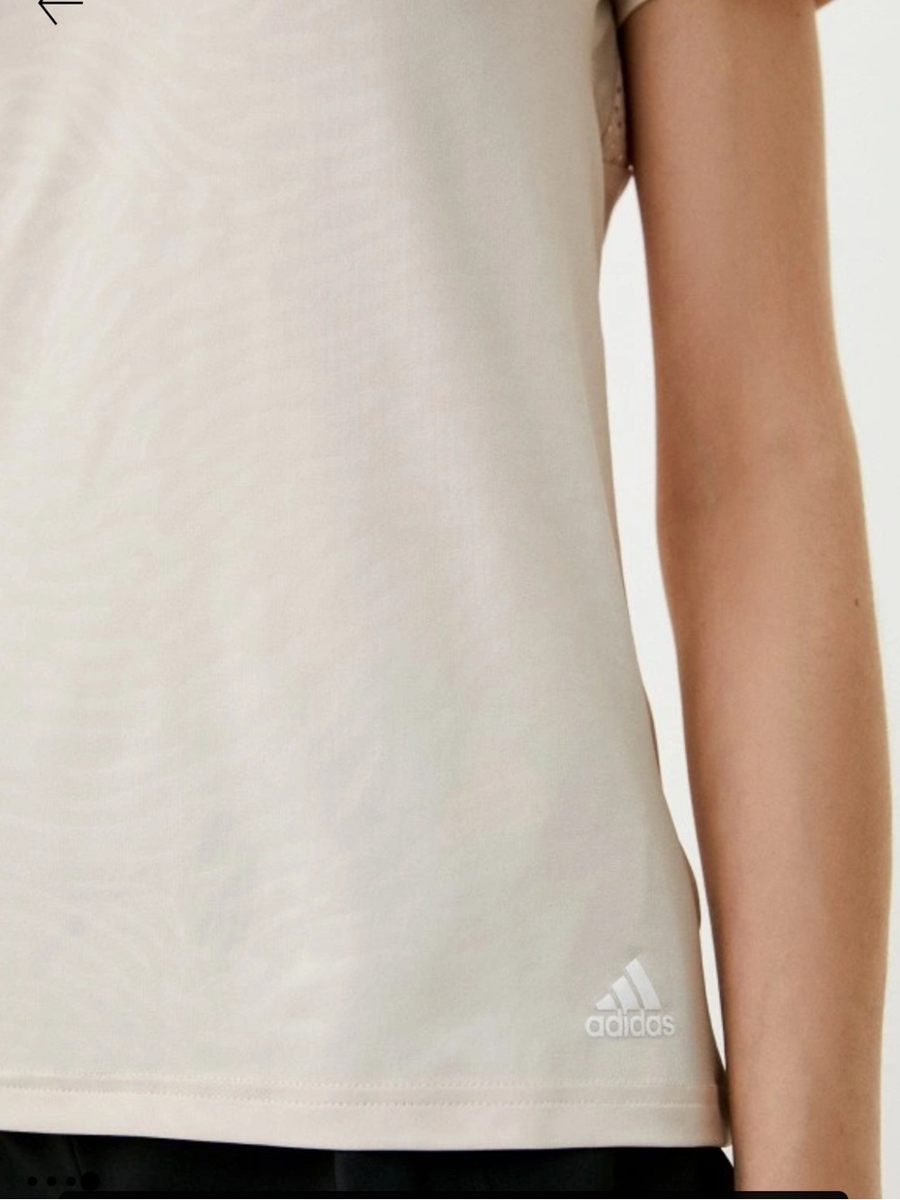 Adidas x Zoe Saldana halo ivory W UFORU T multi sport tshirt NWT - Picture 3 of 15